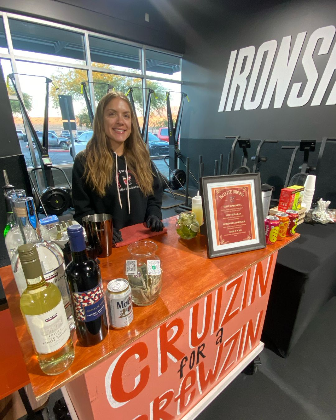 Bartender at gym corporate event